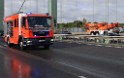 Schwerer LKW VU PKlemm A 4 Rich Olpe auf der Rodenkirchener Bruecke P029